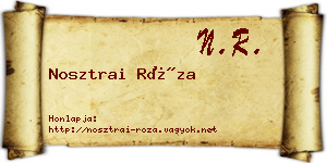Nosztrai Róza névjegykártya