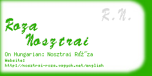 roza nosztrai business card